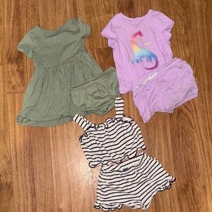 Cat & Jack Kids Matching Sets - Green, Purple, Black & White
